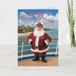 Tarjeta De Agradecimiento Papá Navidad en un mar de cruceros