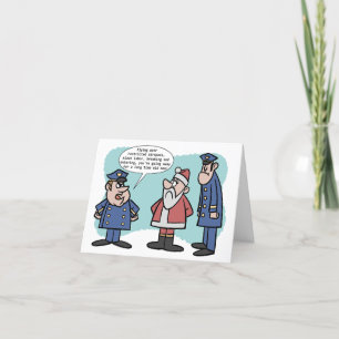 Tarjeta De Agradecimiento Papá Noel en problemas