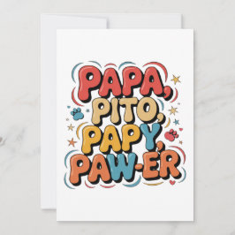 Tarjeta De Agradecimiento Papa Pito Pappy Pawer