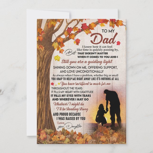Tarjeta De Agradecimiento Papá Regalo A Mi Papá Lo Sé (Anverso)