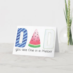 Tarjeta De Agradecimiento Papá uno en un melón