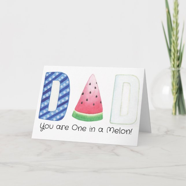 Tarjeta De Agradecimiento Papá uno en un melón (Anverso)