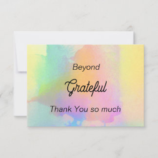 Tarjeta De Agradecimiento Papel de acuarela abstracta