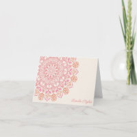 Papel de carta personalizado con mandala naranja r