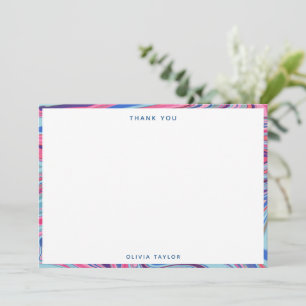 Tarjeta De Agradecimiento Papel de carta personalizado con mármol abstracto