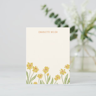 Tarjeta De Agradecimiento Papel de carta personalizado de flores silvestres 