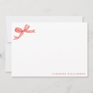 Tarjeta De Agradecimiento Papel de carta personalizado Elegante Coqueta con