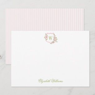 Tarjeta De Agradecimiento Papel de carta personalizado para bebé con cresta 