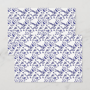 Tarjeta De Agradecimiento Papel de envoltura azul y blanco con un gráfico