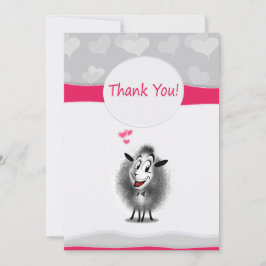 Tarjeta De Agradecimiento Papel de oveja suave y adorable