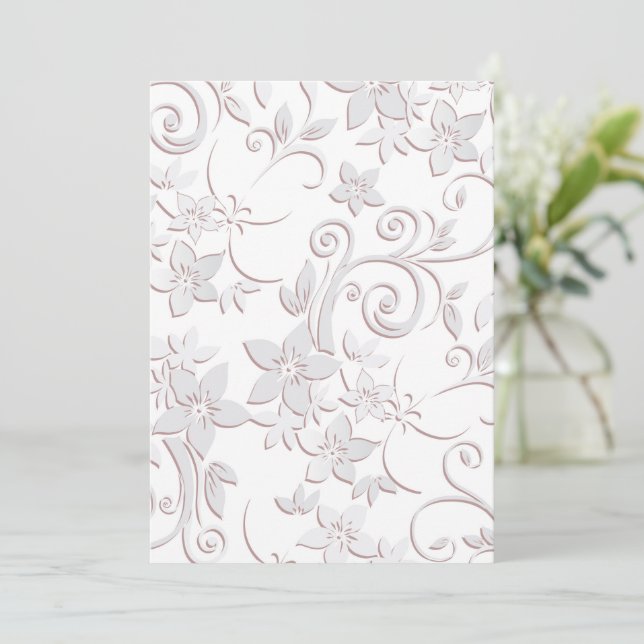Tarjeta De Agradecimiento Papel de pared de flores 1 (Anverso de pie)