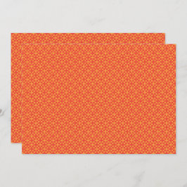 Tarjeta De Agradecimiento Papel envuelto con un patrón con naranja,