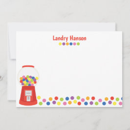 Tarjeta De Agradecimiento Papel Personalizado de Gomas de Colores