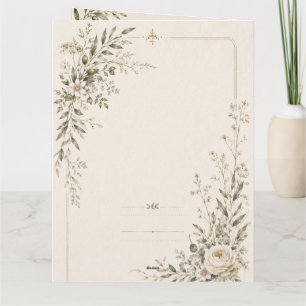 Tarjeta De Agradecimiento Papelería de Boda con Encanto Botánico Natural