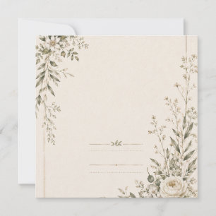 Tarjeta De Agradecimiento Papelería de Boda con Encanto Botánico Natural