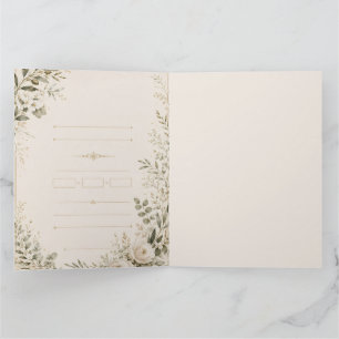 Tarjeta De Agradecimiento Papelería de Boda con Encanto Botánico Natural