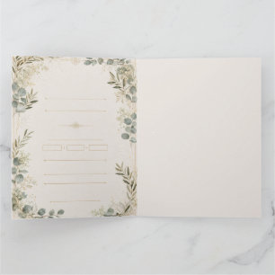 Tarjeta De Agradecimiento Papelería de boda elegante