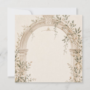 Tarjeta De Agradecimiento Papelería de Boda para Ceremonias Mediterráneas