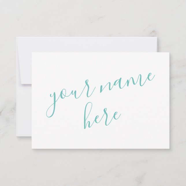 Tarjeta De Agradecimiento Papelería femenina personalizada (Anverso)