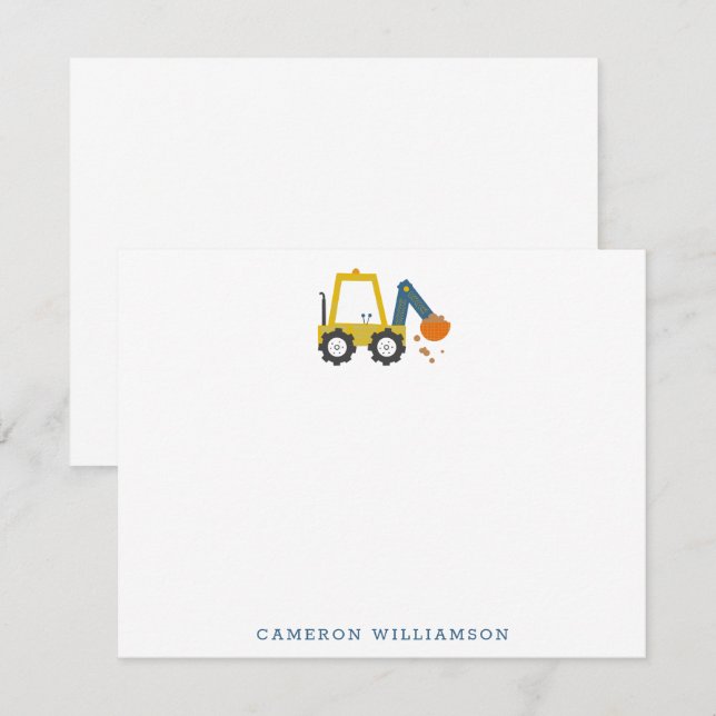 Tarjeta De Agradecimiento Papelería personalizada de dibujos animados amaril (Anverso / Reverso)