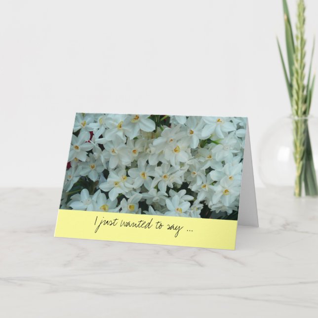 Tarjeta De Agradecimiento Paperwhite Narcissus Gracias (Anverso)