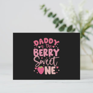 Tarjeta De Agradecimiento Papi de la fresa dulce cumpleaños
