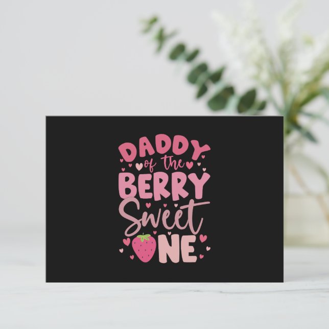 Tarjeta De Agradecimiento Papi de la fresa dulce cumpleaños (Anverso de pie)