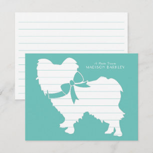 Tarjeta De Agradecimiento Papillon Dog Puppy