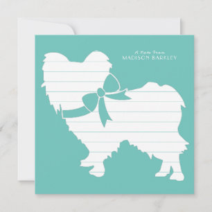 Tarjeta De Agradecimiento Papillon Dog Puppy