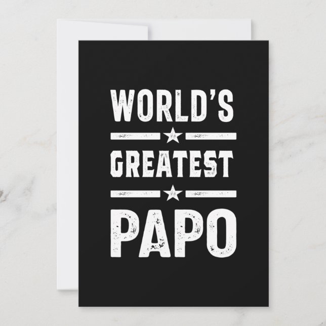 Tarjeta De Agradecimiento Papo Funny más grande del mundo masculino - Día de (Anverso)