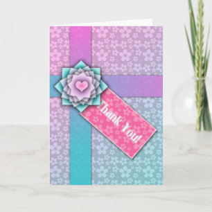 Tarjeta De Agradecimiento Paquete Floral de bonito