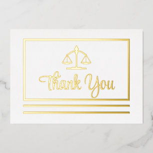 Tarjeta de agradecimiento para abogado elegante co