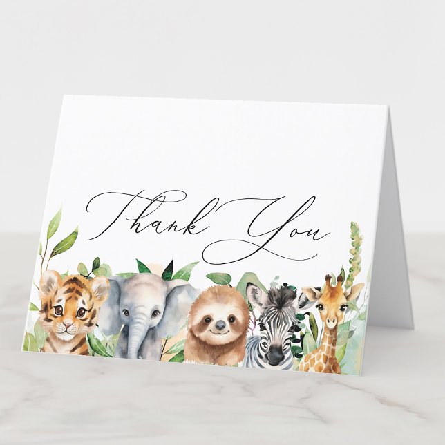 Tarjeta de agradecimiento para animales de la jung (Subido por el creador)