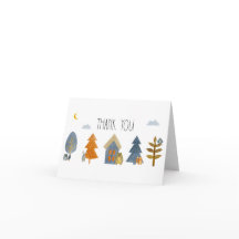 Tarjeta de agradecimiento para animales de Woodlan