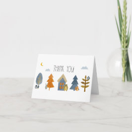 Tarjeta de agradecimiento para animales de Woodlan