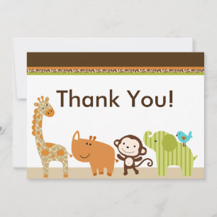 Tarjeta de agradecimiento para animales salvajes J