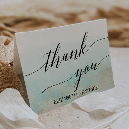 Tarjeta de agradecimiento para Aqua and Gold Water