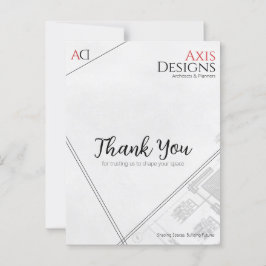 Tarjeta de agradecimiento para arquitecto con dise
