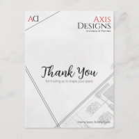 Tarjeta de agradecimiento para arquitecto con dise