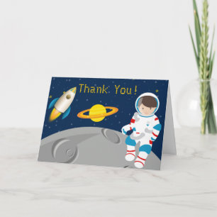 Tarjeta de agradecimiento para astronauta del espa