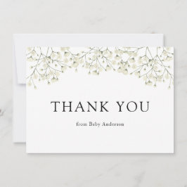 Tarjeta de agradecimiento para Baby Breath Shower