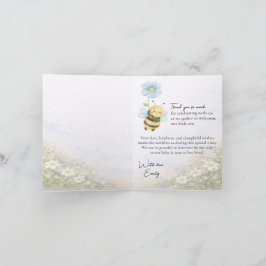 Tarjeta de agradecimiento para baby shower