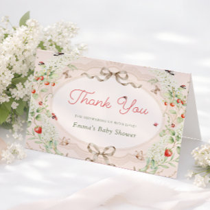 Tarjeta de agradecimiento para baby shower A Littl