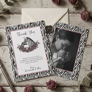 Tarjeta de agradecimiento para baby shower alterna