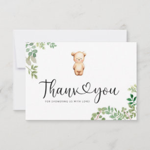 Tarjeta de agradecimiento para baby shower 'Apenas