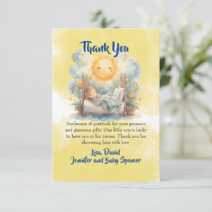 Tarjeta de AGRADECIMIENTO para Baby Shower "Aquí v