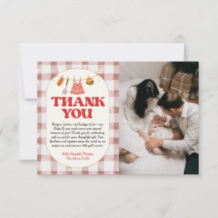 Tarjeta de agradecimiento para baby shower Baby-Q