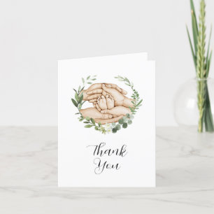 Tarjeta de agradecimiento para baby shower bendito