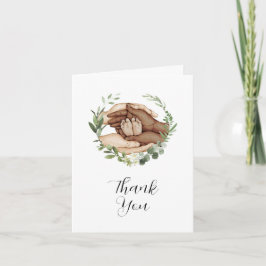 Tarjeta de agradecimiento para baby shower bendito