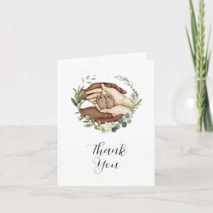 Tarjeta de agradecimiento para baby shower bendito